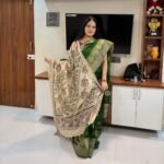 Premium Hand-Painted Madhubani Dupatta – Khadi & Silk Fabric - Image 4