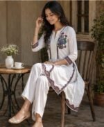 Women's Hand Painted Madhubani Cotton Short Kurti - Image 2