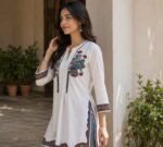 Women's Hand Painted Madhubani Cotton Short Kurti - Image 3