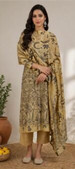 Hand Painted Madhubani Cotton Suit Set for Women