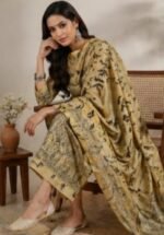 Hand Painted Madhubani Cotton Suit Set for Women - Image 2