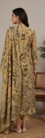 Hand Painted Madhubani Cotton Suit Set for Women - Image 4