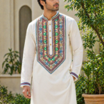 Men’s Hand Painted Madhubani Cotton Kurta-Set