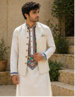 Men’s Hand Painted Madhubani Cotton Kurta-Set - Image 4