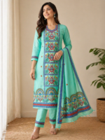 Traditional Hand Painted Madhubani Kurti Set