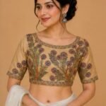 Designer Hand Painted Madhubani Blouse for Women