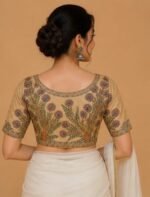 Designer Hand Painted Madhubani Blouse for Women - Image 2
