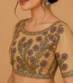 Designer Hand Painted Madhubani Blouse for Women - Image 4
