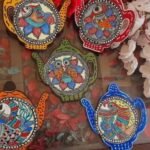 Madhubani Art Hand Painted Coaster Set