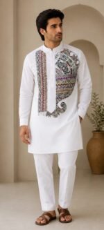 Artistic Hand Painted Kurta for Festive Wear - Image 2