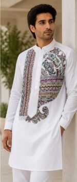 Artistic Hand Painted Kurta for Festive Wear - Image 4