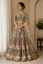 Premium Madhubani Art Wedding Lehenga Set for Brid
