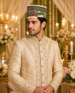 Traditional Mithila Wedding Headgear for Men - Image 2