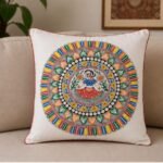 Ethnic Madhubani Art Throw Pillow Cover