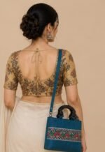Traditional Madhubani Art Hand Painted Bag - Image 4